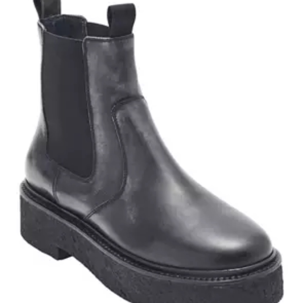 Free People Carmel Chelsea Boots in Black Burnished
